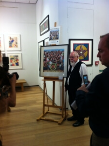 Sir Peter Blake with his newest print.