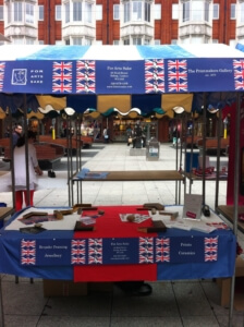 Our jubilee stall in Ealing Broadway shopping centre.